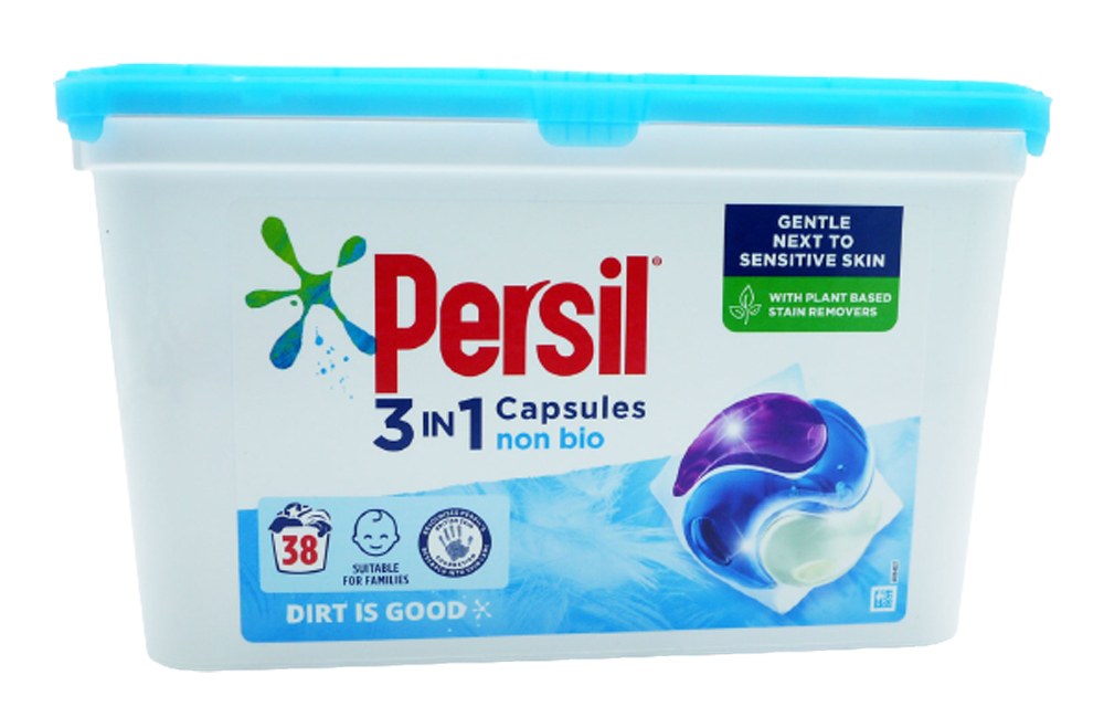 Persil 3 in 1 Non Bio Laundry Washing Capsules 38 Washes